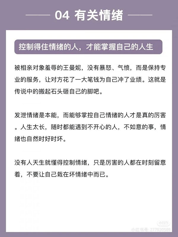 安顿好自己的情绪、安顿好当下的自己，然后才可能安顿好自己的人生」